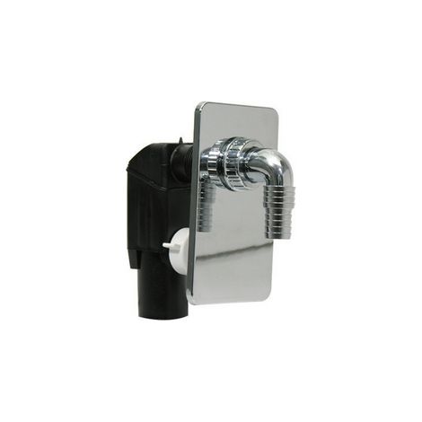 SIFONE INCASSO BONOMINI PER LAVATRICE CON PLACCA- Placca Cromata- BONOM- pezzi 1