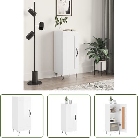 Maison Exclusive Sideboard Hochglanz-Weiß 34,5x34x90 cm (1/5)