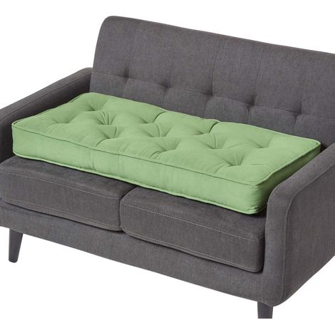 HOMESCAPES Sitzauflage für Zweisitzer-Sofa 100 x 48 cm - dickes Sitzkissen grün