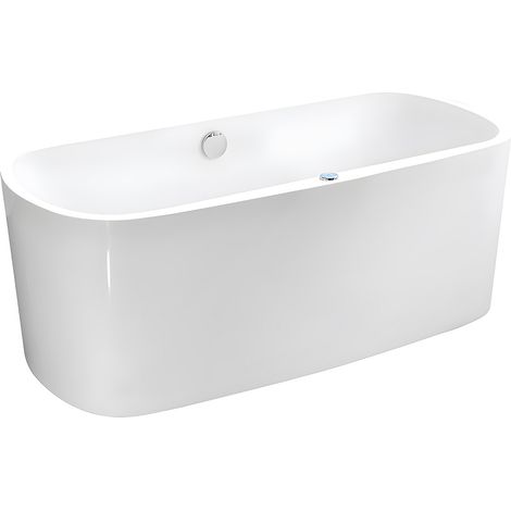 Baignoire balnéo à leds SIRGAO - 1 place - 155L - 15075 cm - Blanche