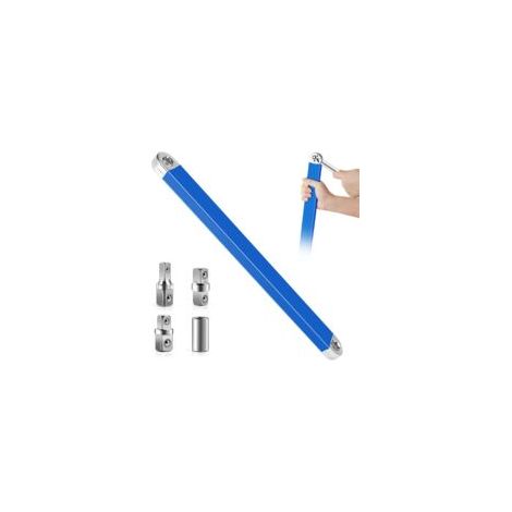 Clé à Rallonge Décalée, Rallonge de Clé Dynamométrique, Zero Offset Extension Wrench, Clé à Espace Restreint Prolongée avec Adaptateurs de 1/2", 1/4" et 3/8" (1/5)