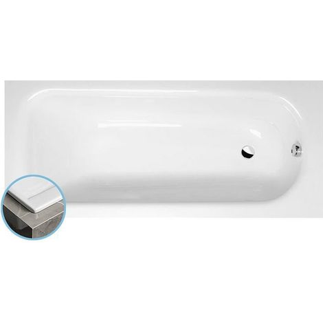Baignoire rectangulaire LAURA SLIM 160x70x39cm, blanche (1/3)