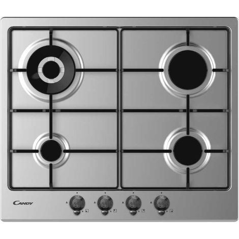 Candy Classic CHW6BR4WTX plaque cuisson gaz acier inoxydable (1/4)