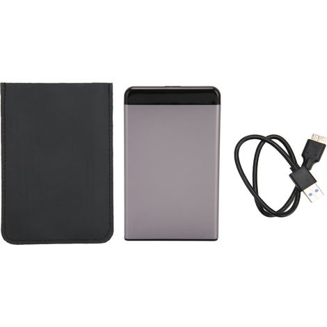Disque dur externe 2,5 pouces USB 3.0 5Gbps, transmission plug and play, ultra-mince, mobile, gris 160 Go, pour ordinateur TV téléphone (1/5)