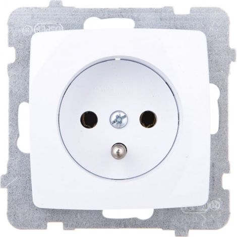 Karo Einzelsteckdose mit/ohne Weiß GP-1SZ/m/00