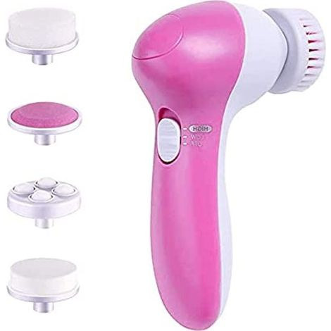 Brosse nettoyante pour le visage, dernier modèle 2021, brosse exfoliante étanche pour un nettoyage en profondeur, une exfoliation douce, l'élimination des points noirs, le massage et les soins de la p (1/5)