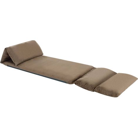 Maison Exclusive - Sedia a Sdraio da Terra Pieghevole Grigio Talpa in Microfibra (1/5)