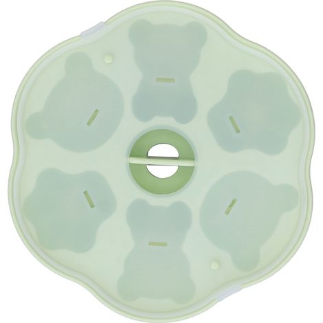 Silikon-Geleeform, niedliche Bären-Katzenpfoten-Eiswürfelform, Kuchen-Puddingform mit Deckel für die Küche, Grün (1/5)