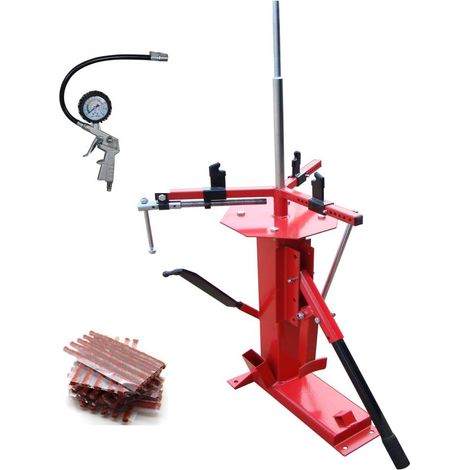 Démonte Pneu manuel Auto Moto jusqu'à 21" + 1 Pistolet de Gonflage + 60 Mèches Pneu
