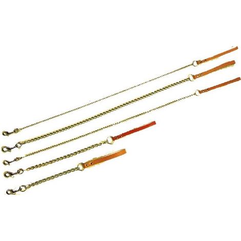 FPLUS correa perro ronzal cadena + puño cuero  600 x 39 mm 07013