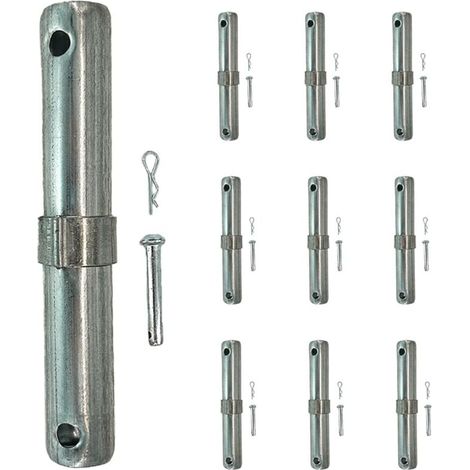 Goupilles de raccordement robustes pour échafaudages - compatibles avec la plupart des échafaudages - 210 x 32 mm, lot de 10 (1/5)