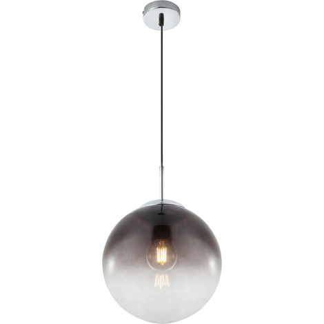 Pendelleuchte VARUS mit Glaskugel aus Rauchglas, Ø 25cm (1/5)