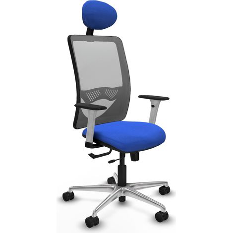 Chaise de bureau piqueras y crespo Zulema blanc support lombaire ajustable (1/2)