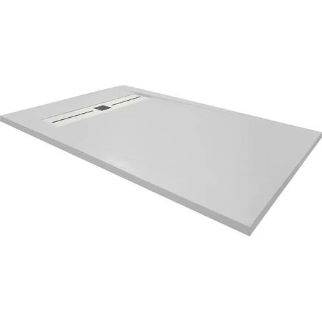 Receveur de douche en résine extra plat à poser 80x160cm - blanc - ARHUS