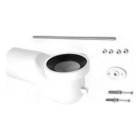 CURVA TECNICA PER WC D.110 + KIT STAFFA Misura: Diam. 110