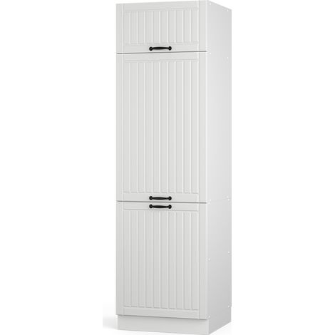 Küchenschränke  Fame-Line, Weiß Landhaus, 60 cm, Vicco