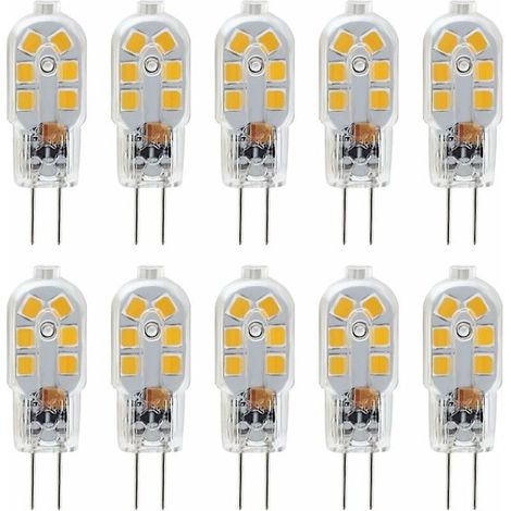 Ampoules LED G4, 12V, 1W (équivalent à une ampoule halogène de 10W), non dimmables, paquet de 10. (1/2)