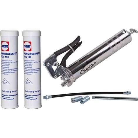 Mehrzweck Einhand Fettpresse EFP400 Set mit 2x Schmierfett IXELON GOC190 400g (1/5)