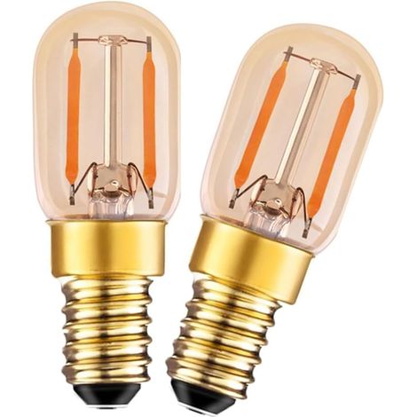 Vintage E14 Ampoule LED 1W Mini Couleur Ambre Verre Ampoule, Blanc Chaud 2200K, Ampoule à Filament LED E14, Ampoule (1/2)