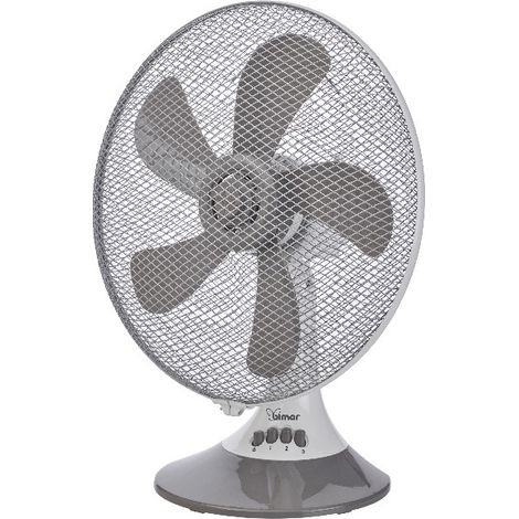 BIMAR Ventilador de mesa Vespro - Ajustable, antideslizante, seguro - Gris en Plastico, 43,5x55x27 cm (1/3)