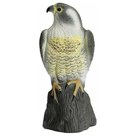 Garden Mile Grande Falco Realistico Esca Dissuasore per Uccelli Realistico a Corpo Intero Uccello Rapace Controllo dei Parassiti Statua da Giardino Realistico Repellente per Uccelli Gatti Decorazione 