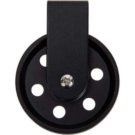 Accessoires D'Éclairage Extérieur Lustre Poulie Roue Pour Lampe Noir Vintage Poulie Câble Poulie Pendentif Luminaires Noir Poulie Roue Corde À Linge Poulie Rustique Poulie (1/5)