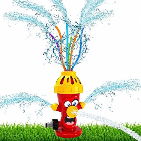 Arroseur Hydrant - Jouet d'arrosage - Arroseur de jardin avec jouet d'eau - Jouet d'eau d'extérieur - Fontaine d'eau pour l'été et le jardin - Rouge (1/5)