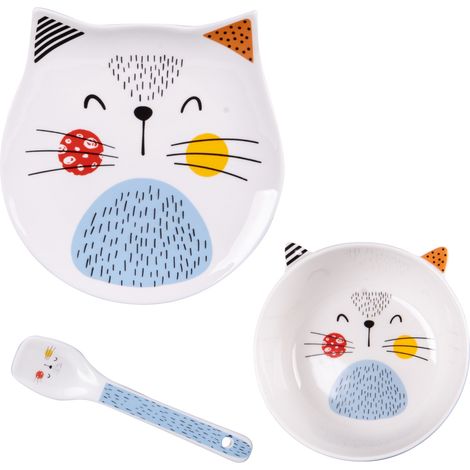 Table Passion - Service enfant 3 pièces chat