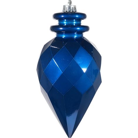 ARPIMEX Ornamento di Natale Diamante Appuntito 11,5 x 25 Cm Plastica Blu Scuro