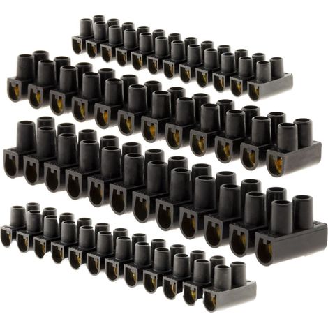 Zenitech – Lot de 4 barrettes de connexion électrique 1x4mm² 1x6mm² 2x10mm² – Pour câbles rigides et souples – Installation rapide et sécurisée