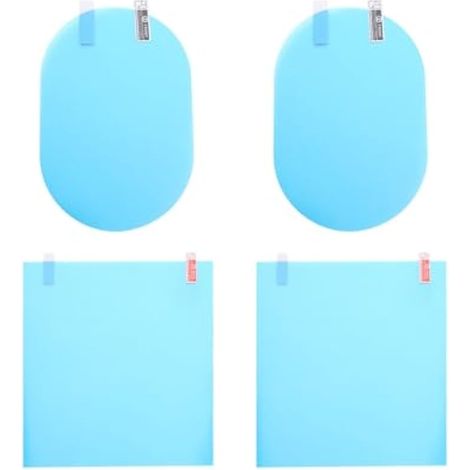 Lot de 4 films de protection pour rétroviseur de voiture - Bleu (1/4)