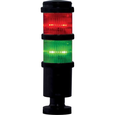 Colonnes lumineuses pré-configurées à LED Feu Flash, Fixe, Rouge / Vert, 24 V (c.a./c.c.) ( Prix pour 1 )
