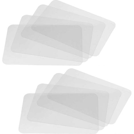 Set de Table Transparent,8 PCS Plastique Sets de Table Enfant sous-Verres Lavables Antidérapants Set de Table Napperon pour Table à Manger de Cuisine et Doublures de Réfrigérateur 43 28 cm (1/5)