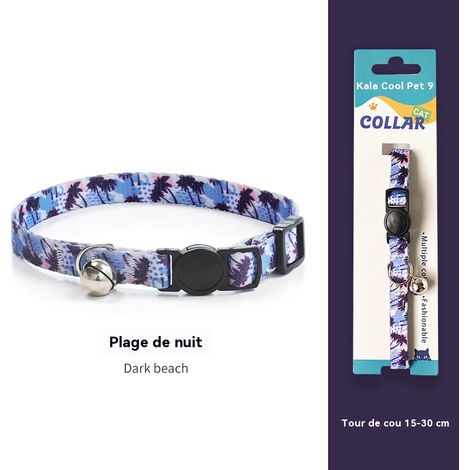 Collier pour chat avec clochette - Sécurité anti-étranglement - Couleurs tendance - Convient aux chats ayant un tour de cou de 15 à 30 cm