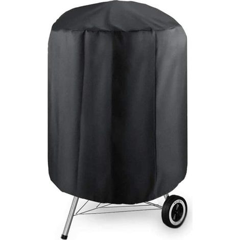 Housse Barbecue barbecook Ronde 5877CM Bâche Housse de Protection BBQ Résistante 210D Imperméable Antipoussière Anti -UV Anti-vieillissement Couverture de Grill Sangle Ajustable (1/5)