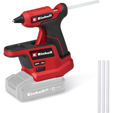 Einhell Akku-Heißklebepistole TE-CG 18/7 Li-Solo PXC (18 V, max. 180 °C, 165 Sek. Aufheizzeit, Abtropfschale, Basisstation, inkl. 3x 7 mm Klebestifte, ohne Akku) (1/5)