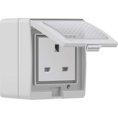 IP55 Wasserdichter WLAN-Smart-Außenstecker, Mini-Wasserdichtstecker, Fernbedienung mit Alexa und Google Home, drahtloser Timer. (1/5)