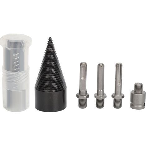 Set di 5 pezzi per spaccare la legna con punta da trapano in acciaio e punta per tronchi rimovibile da 45 mm (1/5)