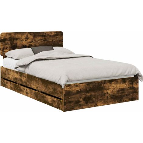Maison Exclusive - Struttura del letto Quercia Affumicata 120 x 190 cm