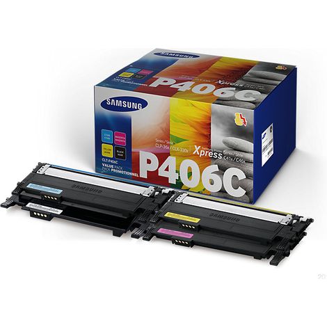 Samsung CLT-P406C cartuccia toner 4 pz Originale Nero, Blu, Magenta, Giallo (1/3)