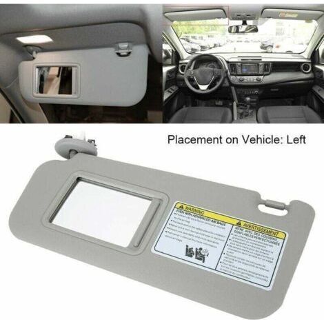 pour sonnenblende Links Toyota rav4 2006 Pare-Soleil de Voiture Original Standard de Voiture ABS Gris Gauche Côté Conducteur Pare-Soleil 74320-42501-B2 Pare-Soleil de Fenêtre de Voiture Pare-So