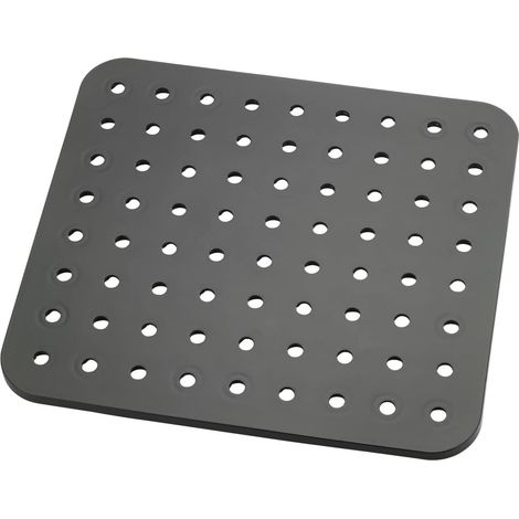 1 Tapis D'évier, Plastique Noir, Géométrie Spéciale, Anti-rayures, Pour Évier Carré