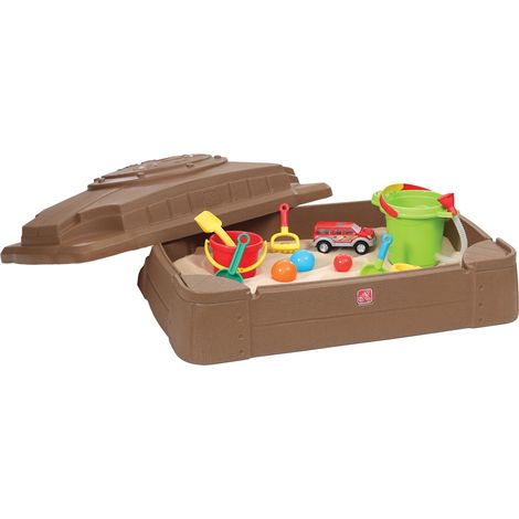 Step2 Play & Store Bac À Sable Enfant Bac À Sable Pour Enfants En Plastique Avec Couvercle