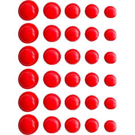 30 Pièces Bouchons À Lamelles Ronds, Bouchons en Plastique Rond,5 Tailles Différentes, Rouge,Embouts Ronds, pour Tube Rond(Tuyau en PVC/Tuyau en Acier/Tuyau en Acier Inoxydable),Tuyau, Écrou,XJDT-30 (1/5)