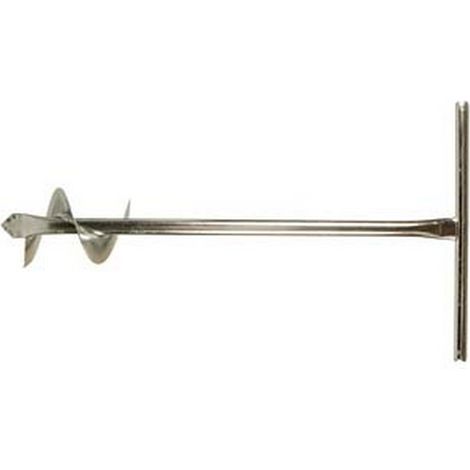 1PZ TRIVELLA MANUALE CON ELICA -  cm.15, asta tubolare a "T"  cm.3x880h.