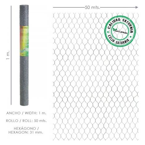 Dreifach verdrehtes Maschendrahtgitter 31/100 cm. 50 Meter Rolle für den Hausgebrauch
