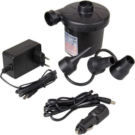 Electric air pump, 150 W, 220 V, AC/12 V DC, black
