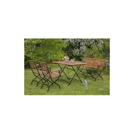Schlossgarten Set 4tlg 2 Sessel Bank T 100(150)x90cm