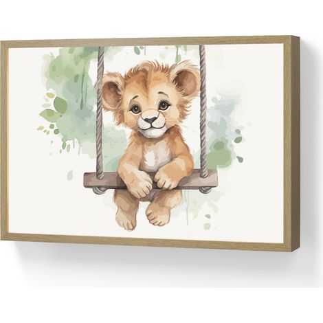 WALL LIGHT Lion - Animal - Children - Jungle 60x40 cm (1/5)