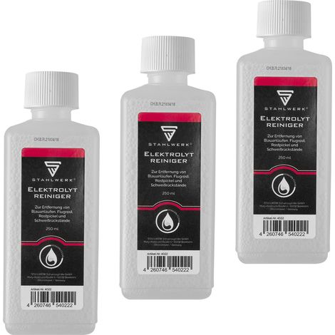 STAHLWERK 3 x nettoyeur d'électrolyte pour appareils de nettoyage de cordons de soudure 250 ml (1/2)